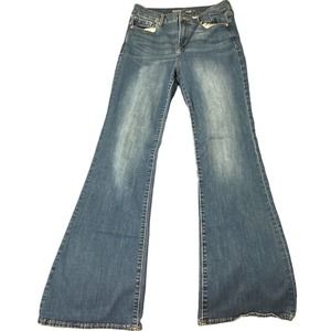 Sz 8 Regular Old Navy Womens High Rise Chase Flare Meg Jeans Blue Denim 2016